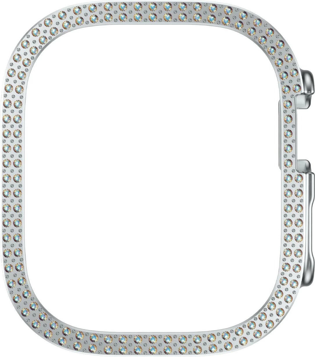 Zaščitni ovitek PanzerGlass SAFE Bling Bumper za Apple Watch Ultra 2, prozoren, srebrn