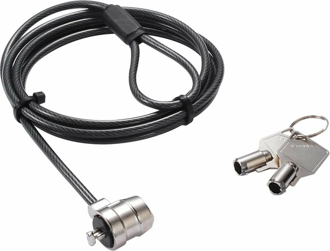 Kabel za varnost T-Lock, DICOTA Security Cable T-Lock Base, s ključavnicami, režo 3x7 mm