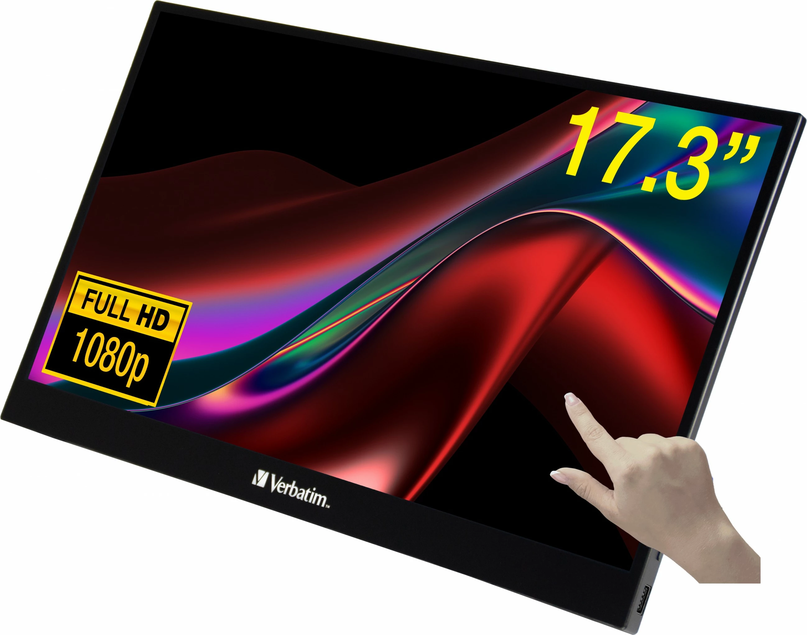 Prenosni zaslon na dotik 17,3", Full HD Verbatim 49593, črn