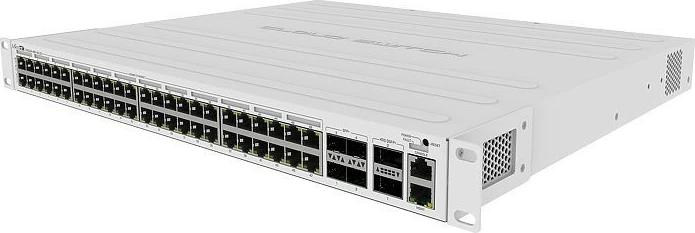 Upravljano L3 stikalo MikroTik CRS354-48P-4S+2Q+RM, Gigabit Ethernet, PoE, montaža v rack, 1U
