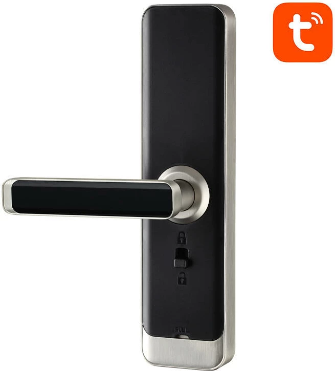 Pametna digitalna ključavnica Avatto ZSDL-A270-S-ALI-6072 ZigBee, Tuya Smart Life, IP55, za vrata 35–60 mm, 4xAA, srebrna