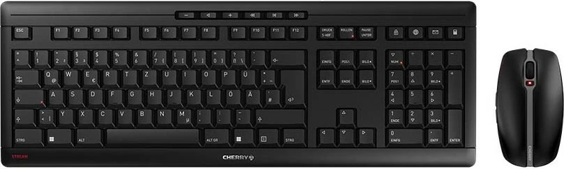 Brezžična tipkovnica in miška Cherry Stream Desktop, RF Wireless, QWERTZ, črna
