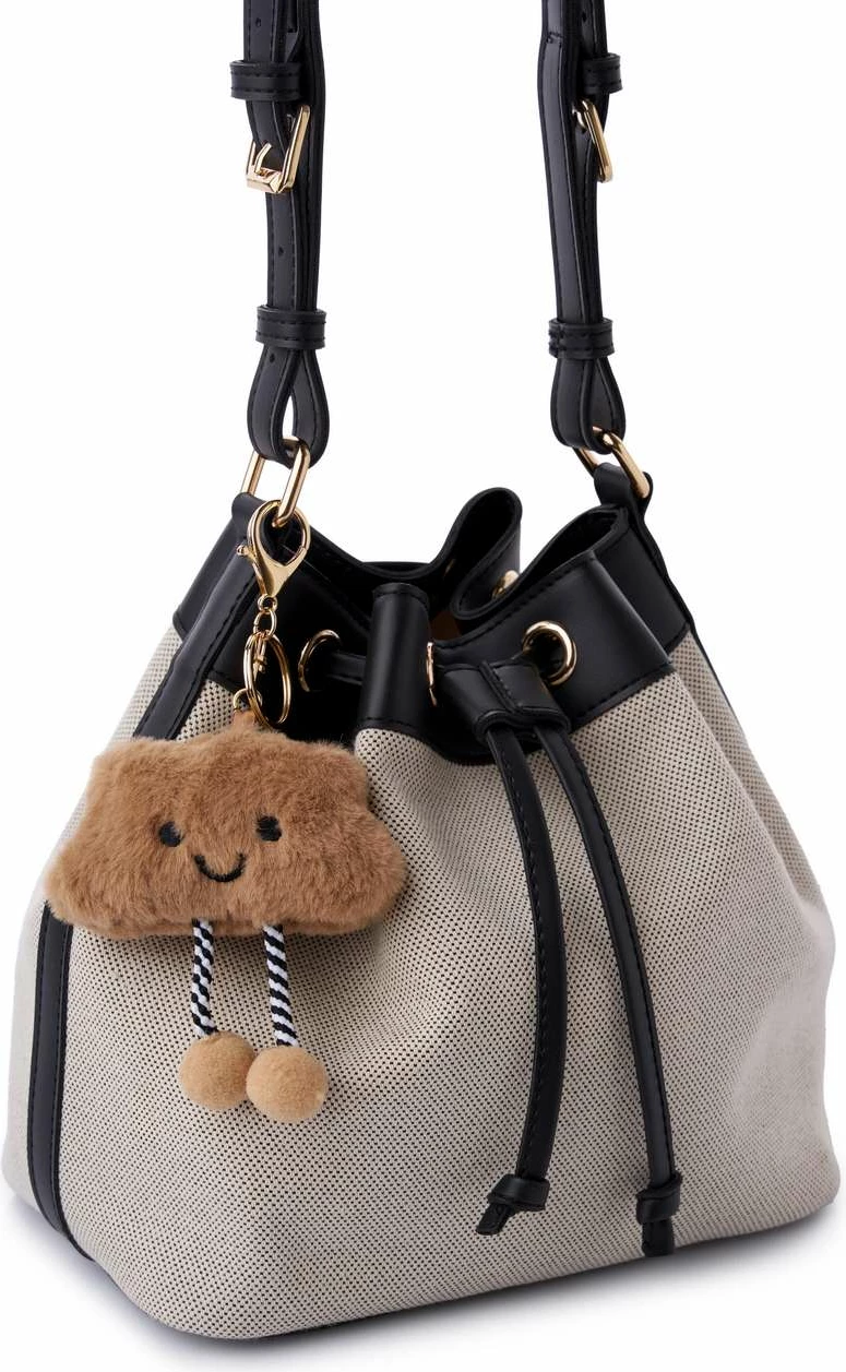 Torba za čez ramo Vera Lucky Bees, črna/krem