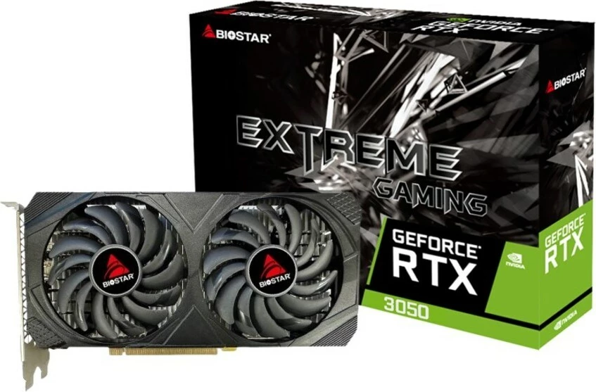 Grafična kartica Biostar GeForce RTX 3050, 6 GB, črna