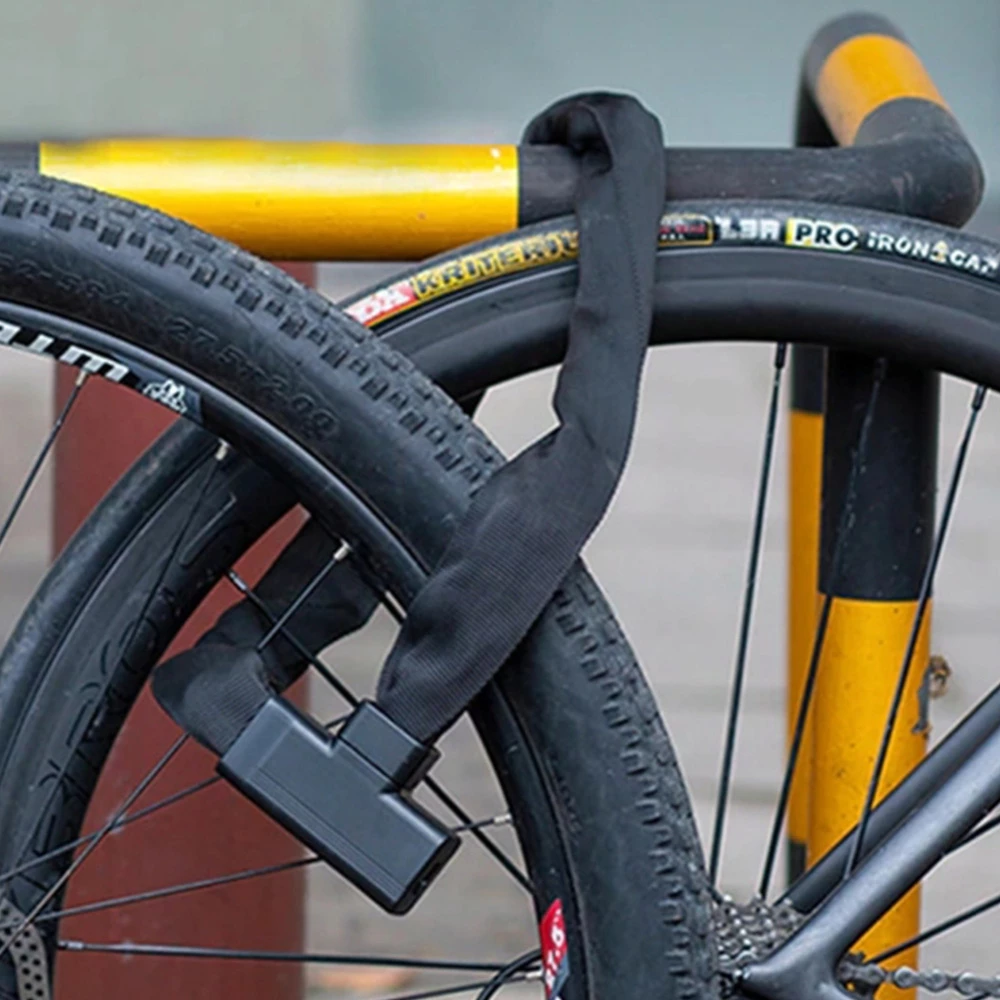 Kolesarska ključavnica z ključem Rockbros 32430708001, 0,97 m, črna