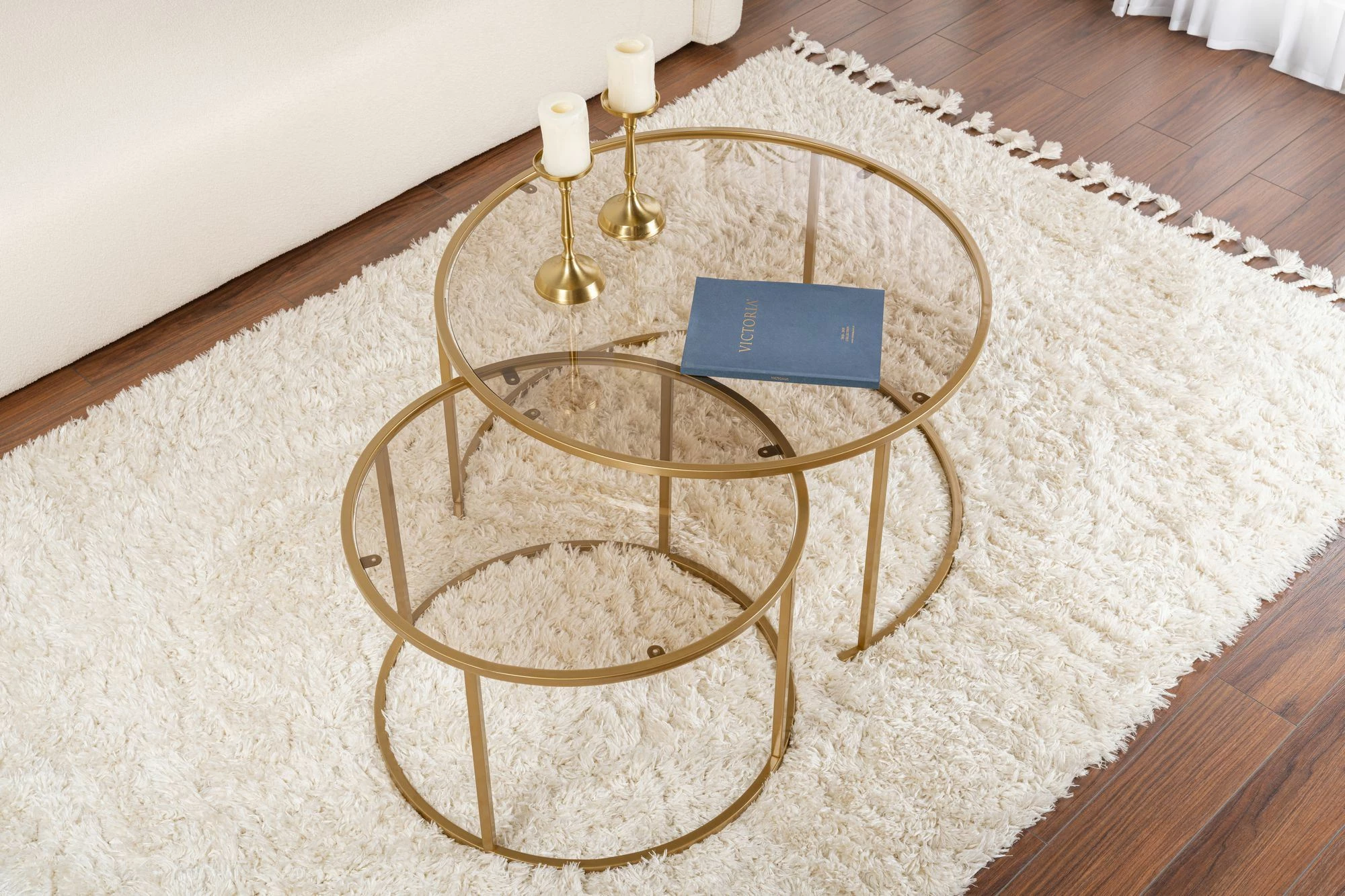 Set mizic za kavo Nordure Aurum, 80 in 60 cm, zlato in bronasto