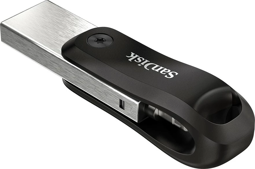 USB ključek Sandisk iXpand SDIX60N-128G-GN6NE, 128GB, USB 3.2 Gen 1, vrteč, sivo/srebrn