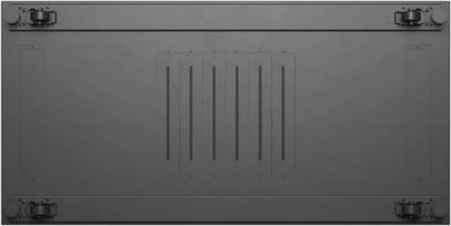 Talni rack kabinet 19", 22U, 600x1200 mm, steklena vrata, Lanberg FF01-6222-12B, nosilnost 800 kg, IP20, Flat Pack, črn