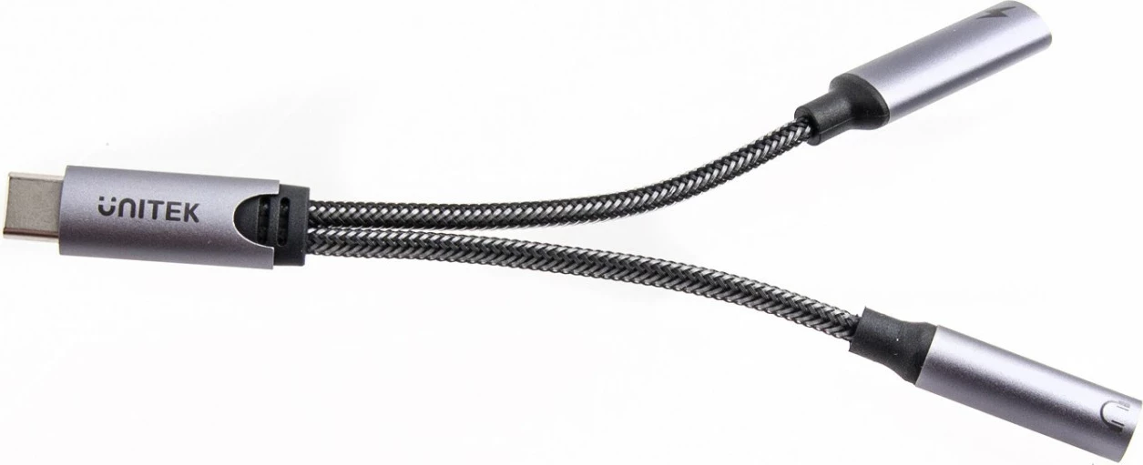 Adapter za razširitev USB-C z 2x USB-C, 18 W, Unitek, siv