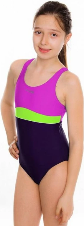 Enodelne kopalke Aqua-Speed EMILY, rožnato-vijolične za deklice