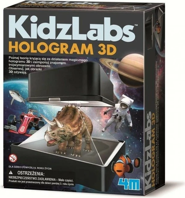 Izobraževalni komplet za 3D holograme 4M KidzLabs, za otroke, 8 modelov, brez baterij
