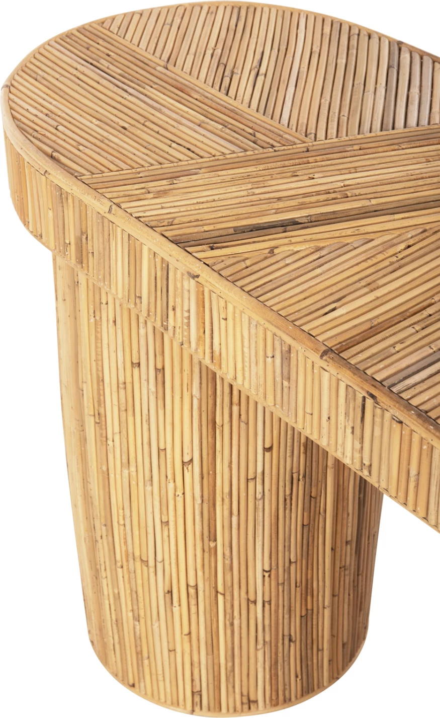 Konzola v ovalni obliki GATSBY FH9871 naravni ratan v naravni barvi 110x45x74,5H cm