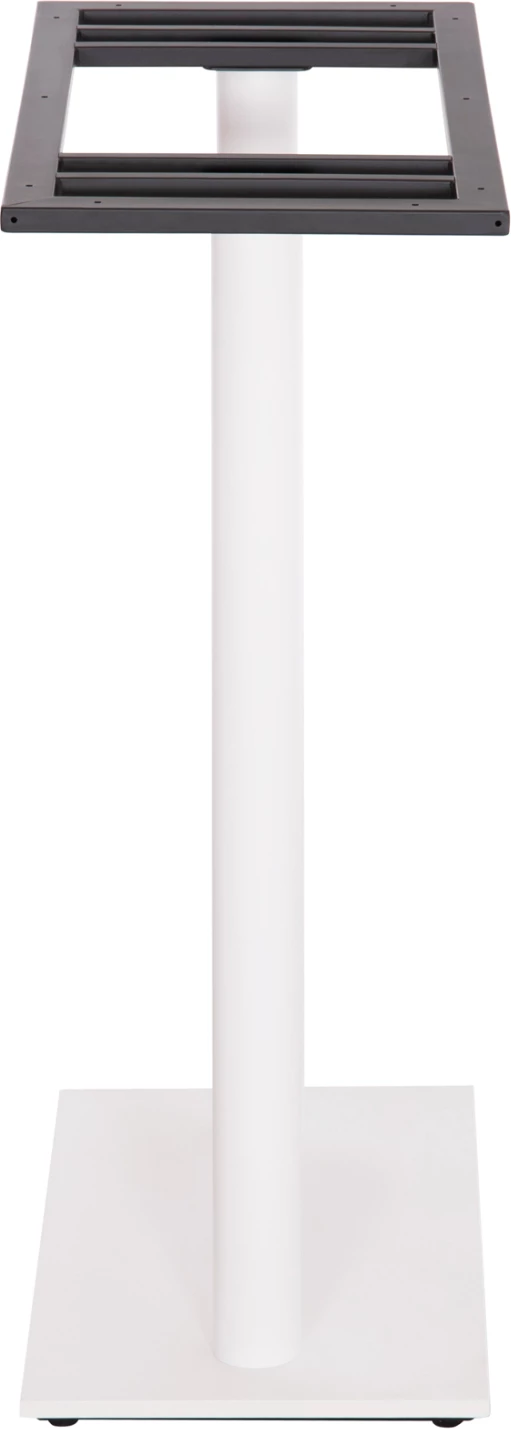 Podnožje za barsko mizo, dve nogi, kovina, mat bela, 80x40x108 cm