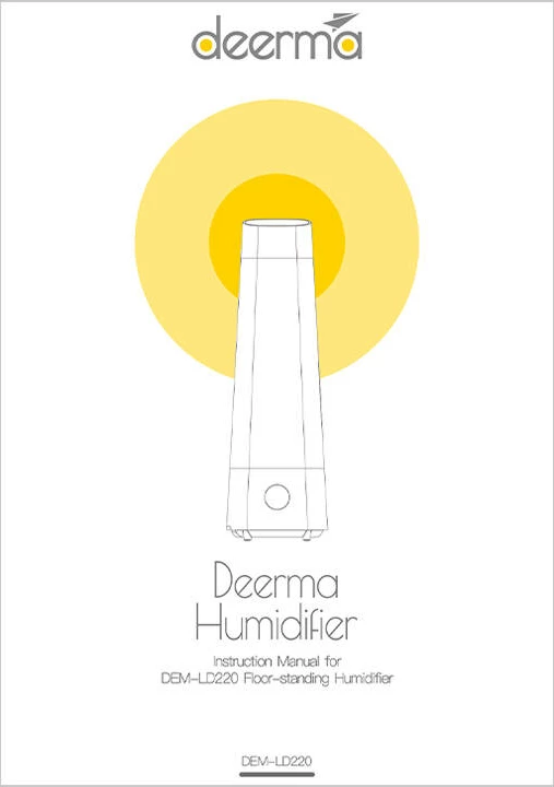 Ultrazvočni vlažilec z daljinskim upravljalnikom, 4 L, Deerma LD220, bel