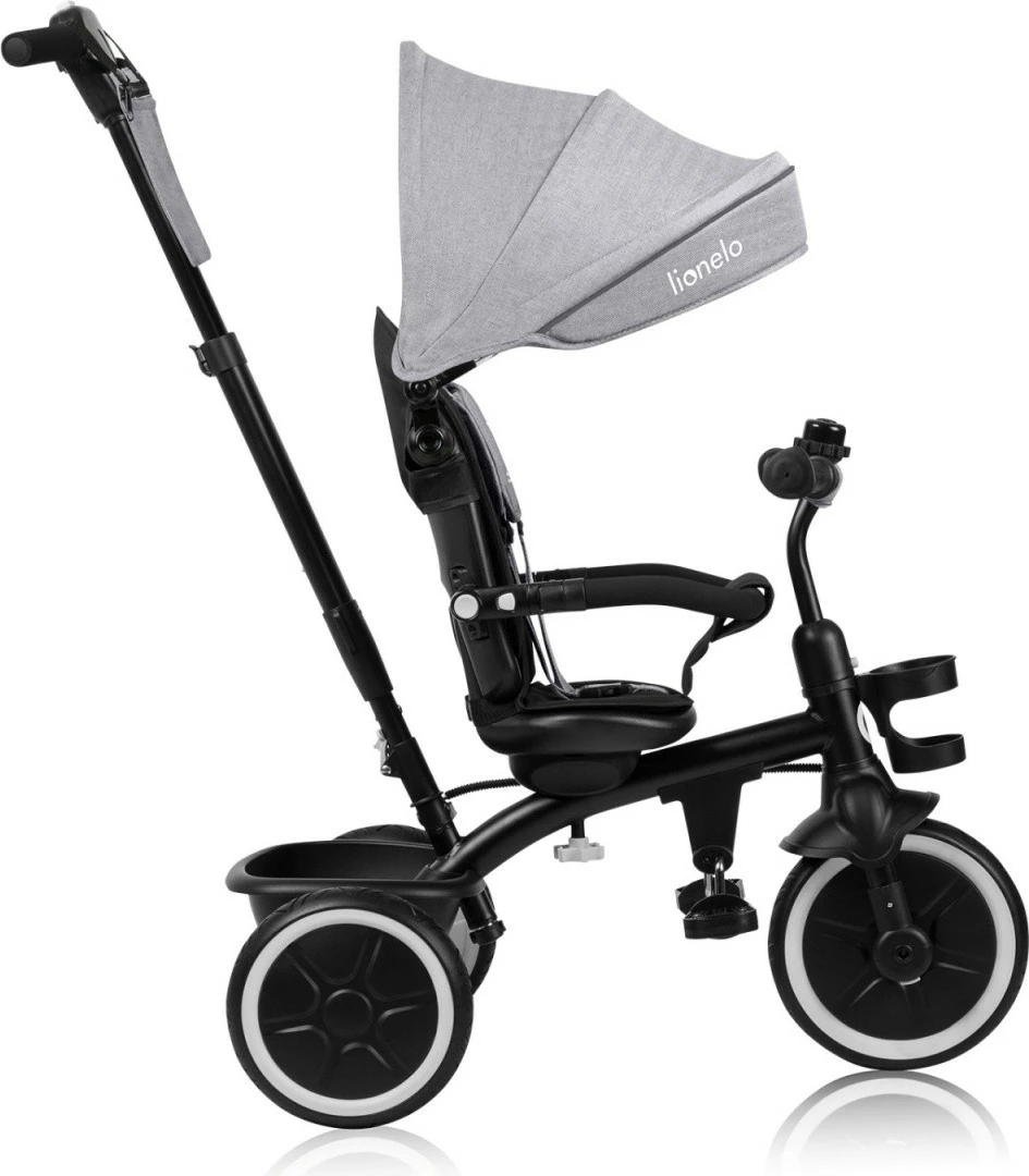 Tricikel za otroke, Lionelo Berry Grey Stone, siv