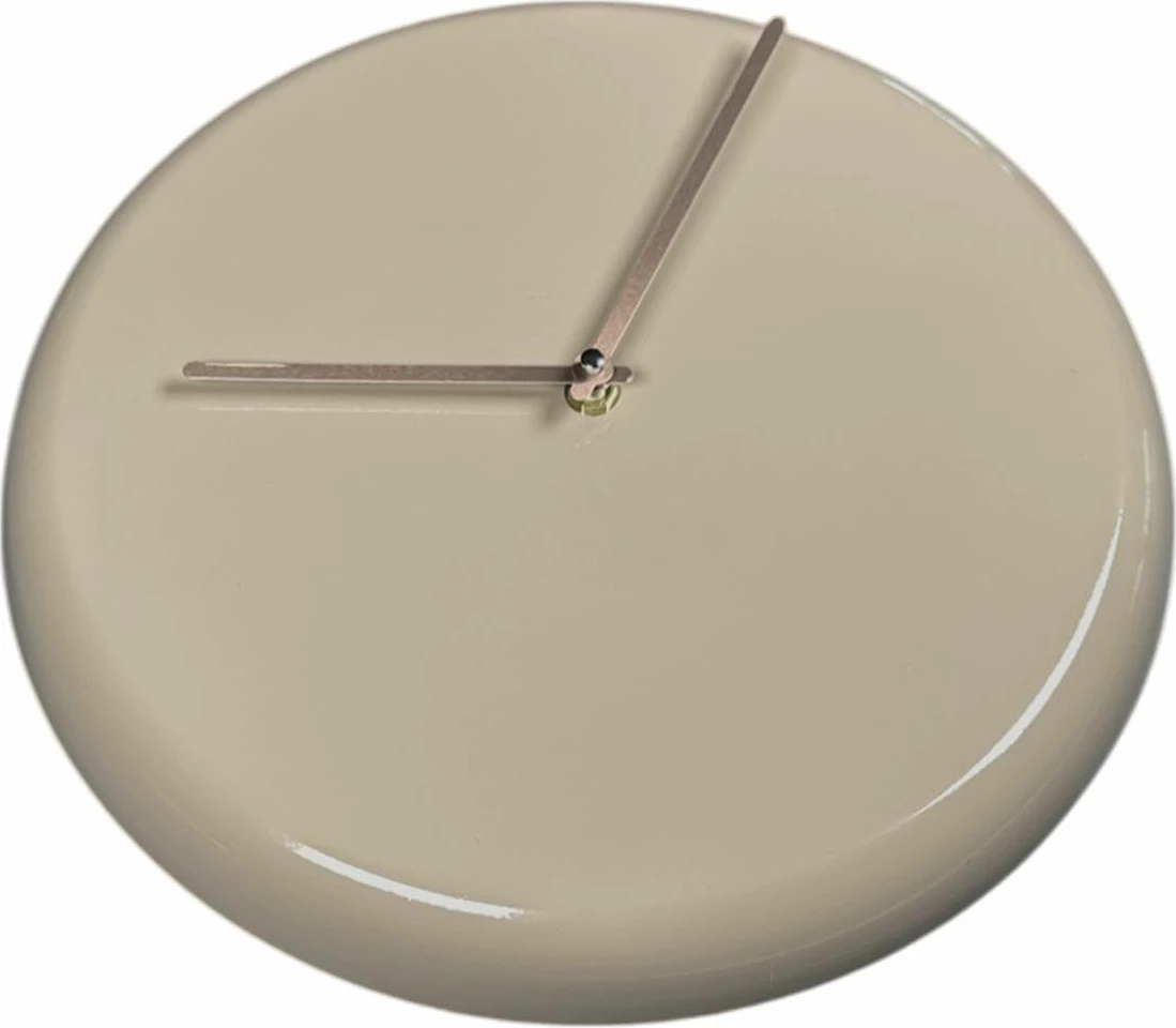 Dekorativna stenska ura iz aluminija, 30 cm, kapučino, Wallity