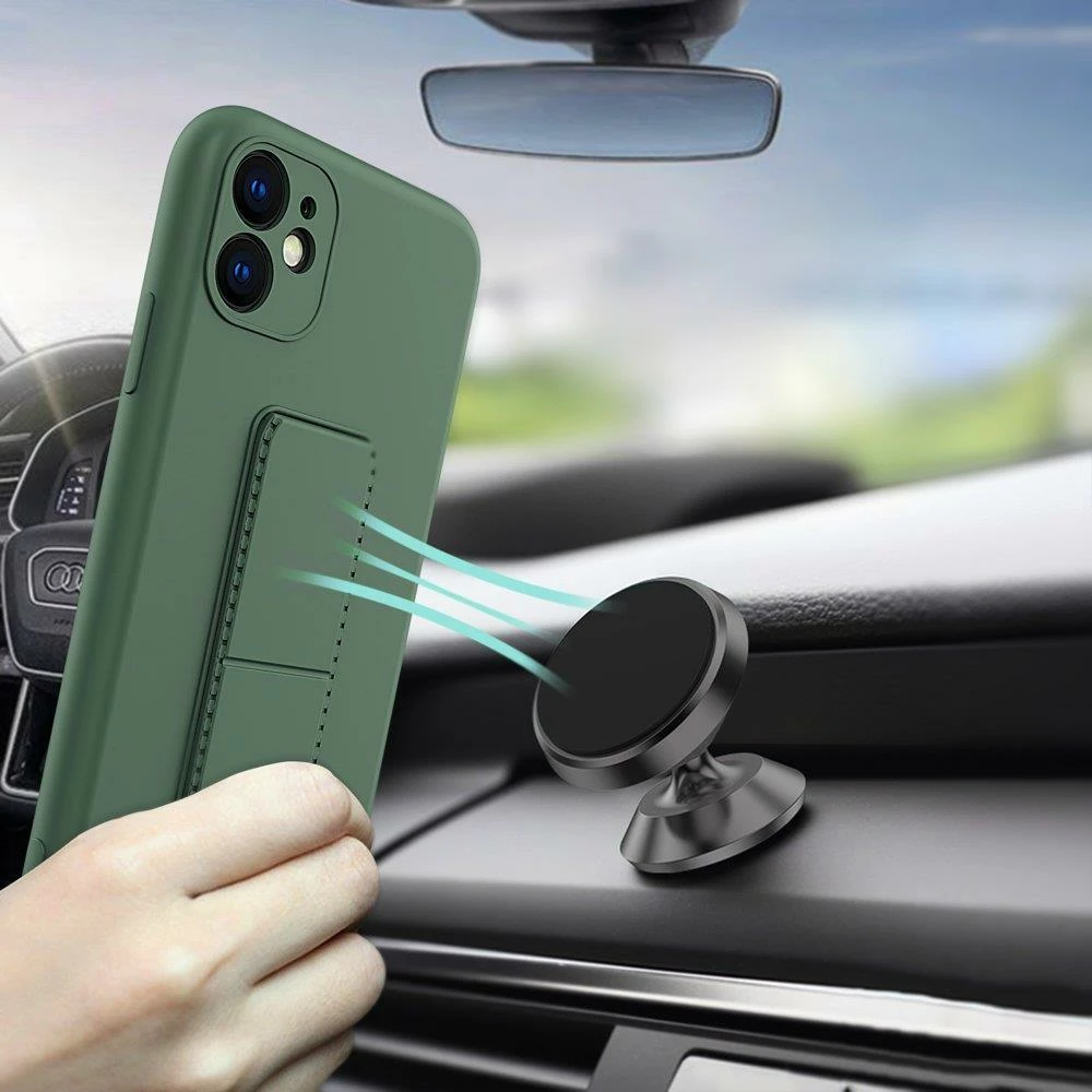 Ovitek za telefon z nogico za Samsung Galaxy M51, Wozinsky Kickstand Case, silikonski, moder