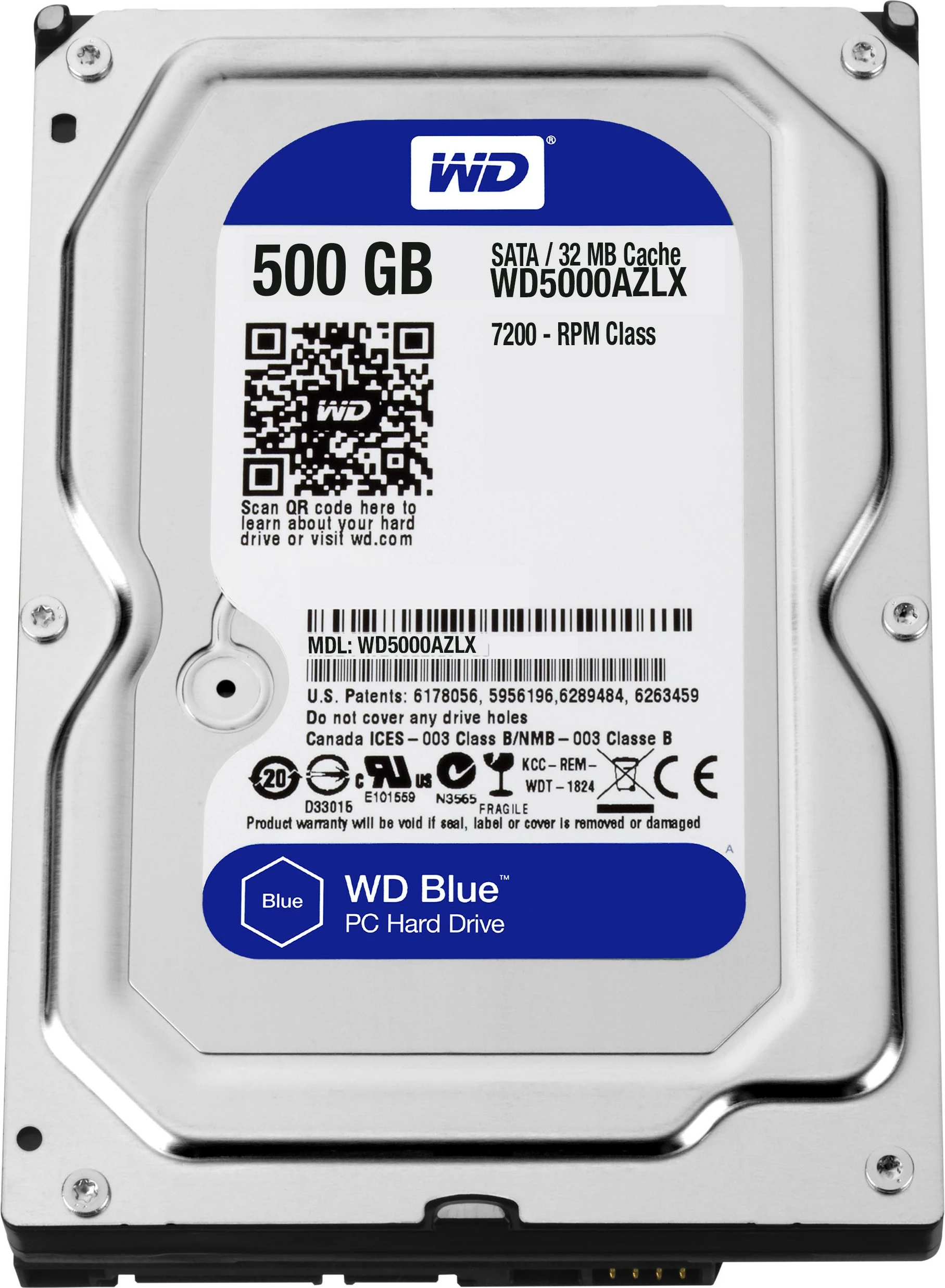 Notranji trdi disk 500 GB 7200 RPM, Western Digital Blue