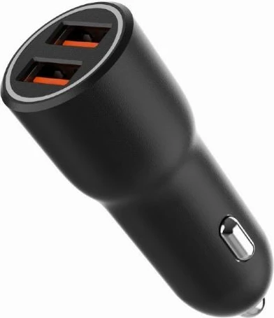 Avtomobilski polnilec 2x USB-A QC3.0, 36W, črn Gembird TA-UC-A2QC36-CAR-01