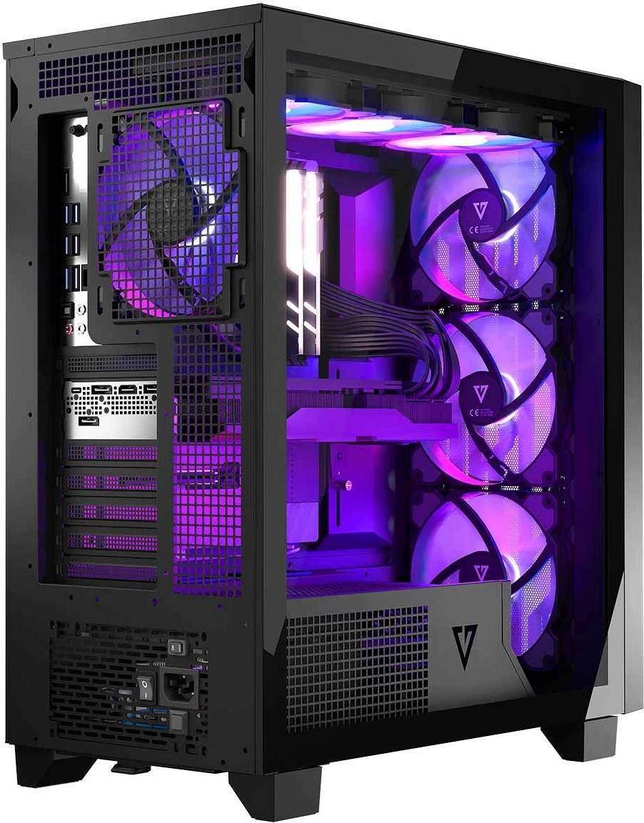 Računalniško ohišje MODECOM Volcano Perun Apex ARGB Midi, črno