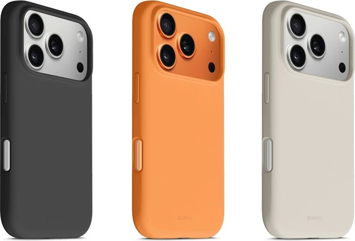 Magnetni zaščitni ovitek Color Cover CRONG za iPhone 17 Pro Max, silikonski proti udarcem, z MagSafe, črn