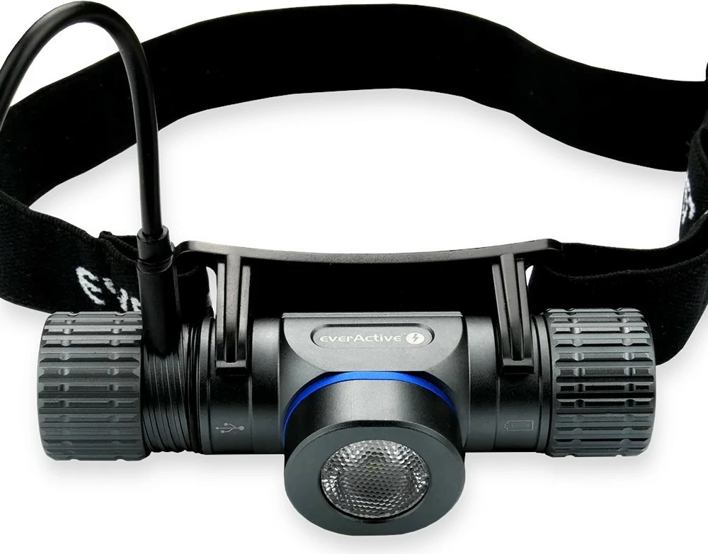 Čelna svetilka everActive HL-1100R, 1100 lm, IPX4, črna