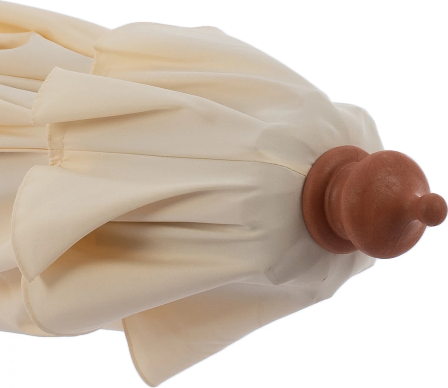 Luksuzni senčnik z resicami Wagner FH5776.01, bež, lesen drog, Φ3X2.50Hm