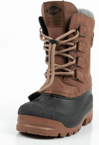 Topli otroški škornji Lee Cooper, rjavi