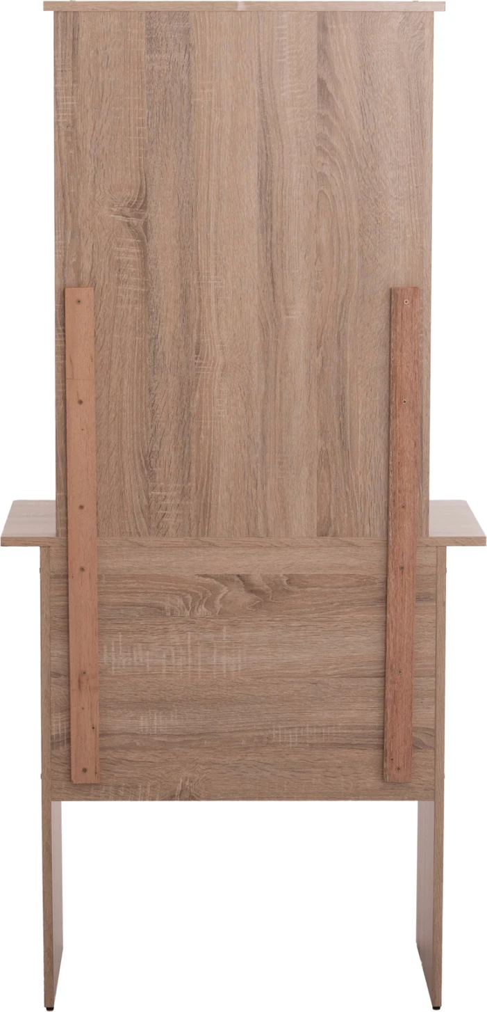 Toaletna miza z ogledalom in stolčkom CRYSTEL FH9938.11 melamin v barvi sonoma hrasta 74x39x155H cm