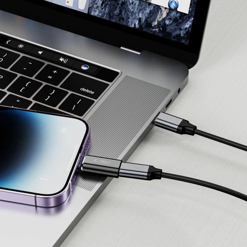 Adapter Lightning (moški) / USB-C (ženka), črn Tech-Protect UltraBoost