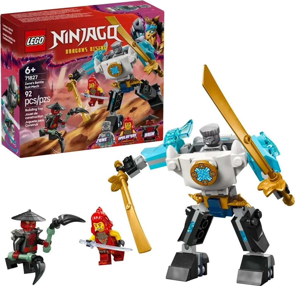 Bojevni mehanizem Zane, LEGO NINJAGO 71827, 92 kosi, 2 minifigurici
