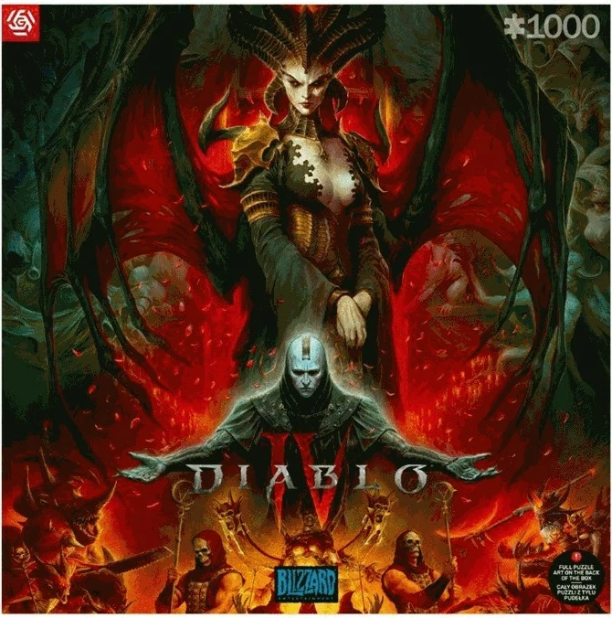 Puzzle z likom Lilith iz Diablo IV, 1000 delov, večbarvno Cenega Publishing