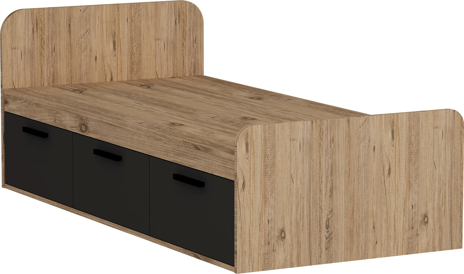Enojna postelja Akser Hanah Home, barva Atlantic Pine in antracit