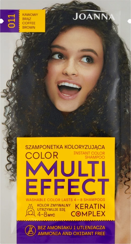 Barvni šampon za lase Multi Effect Color 011 Coffee Brown, Joanna, 35 g