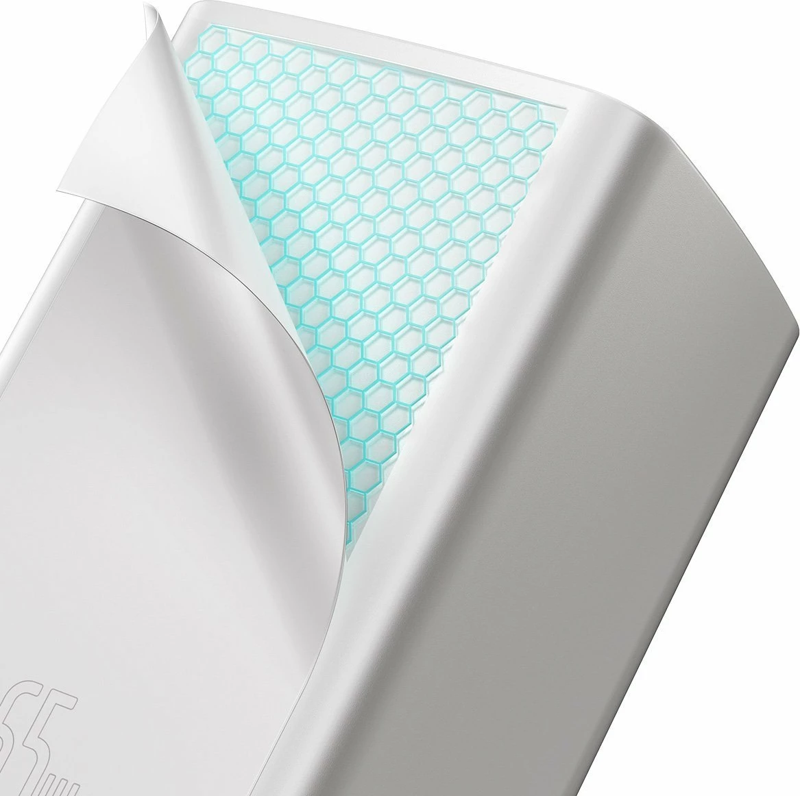 Hitri polnilec 65W (USB-C + USB-A) Baseus GaN2 Lite, bel | INP-200000352