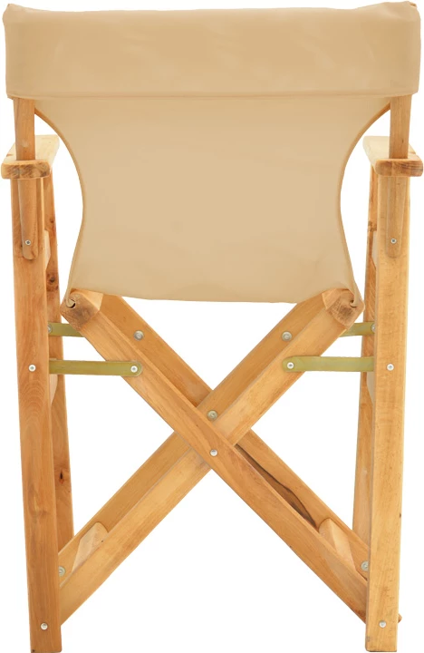 Stol režiserja, bukov les, naraven, bež tkanina Kompa