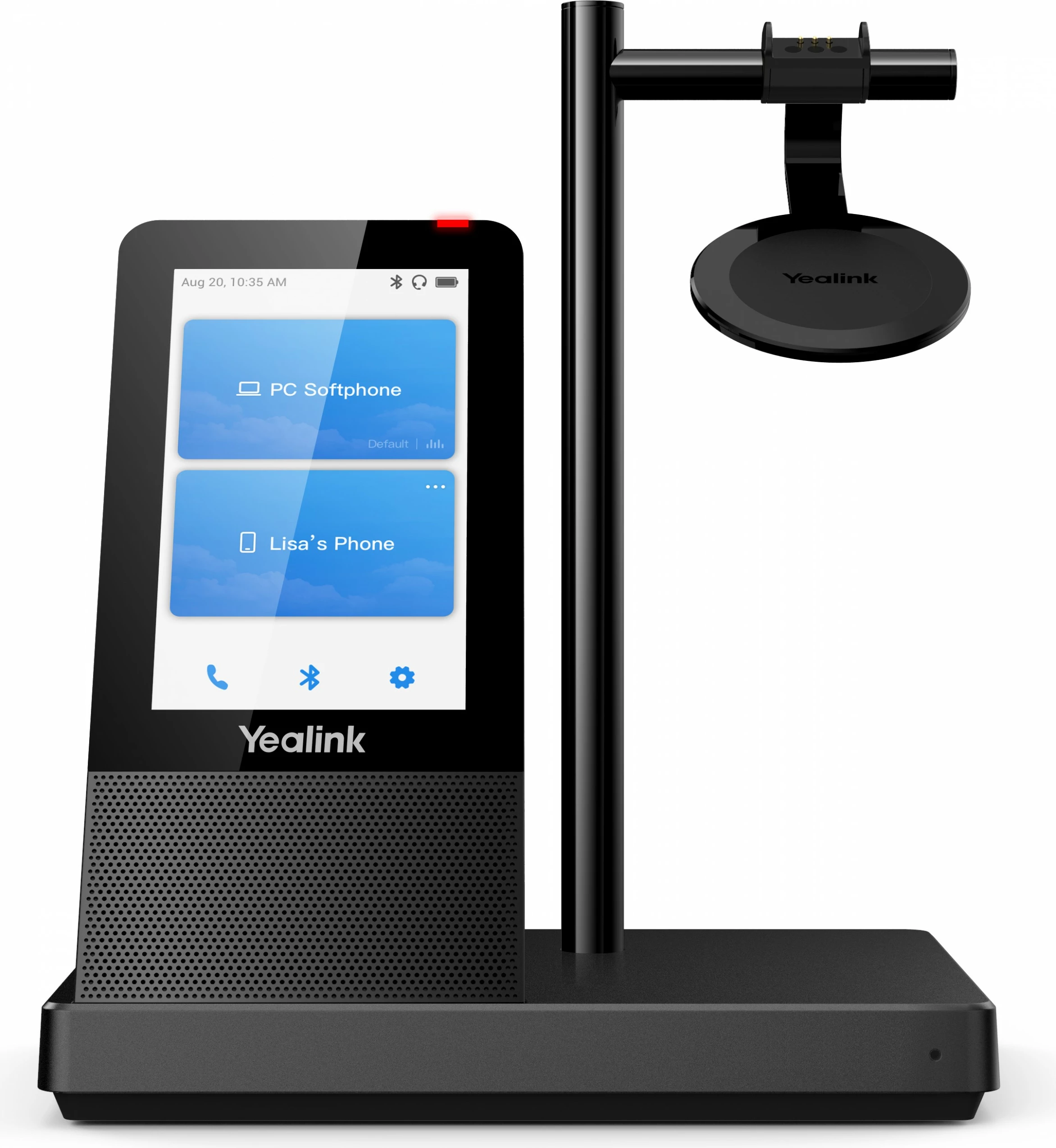 Brezžične slušalke za pisarno/call center Yealink WH66 Dual UC-DECT, črne