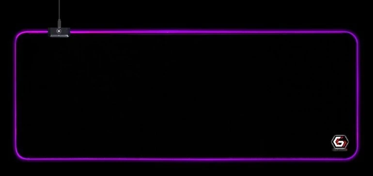 Mauspad Gembird MP-GAMELED-L, črn