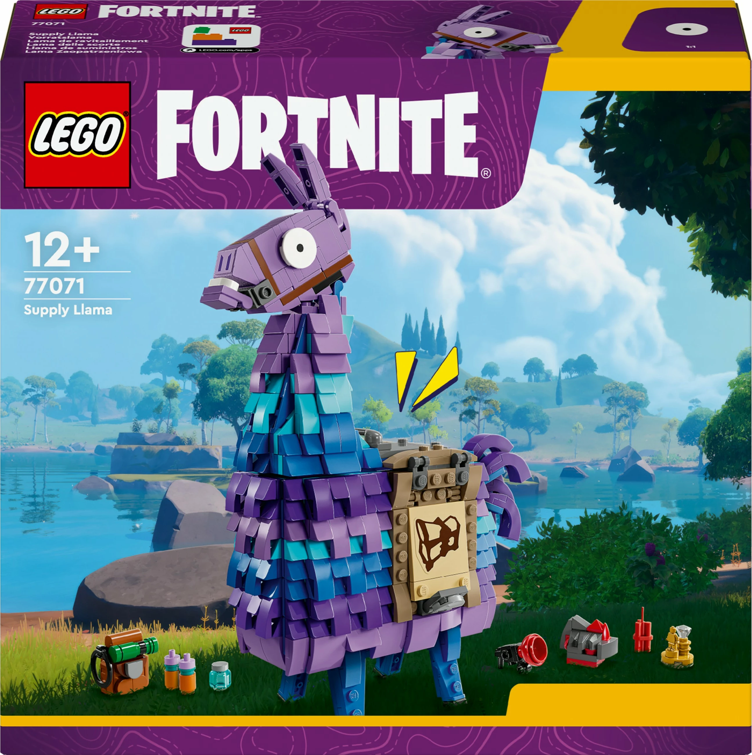 Set gradnje Supply Llama LEGO Fortnite 77071, 691 kosov, večbarven