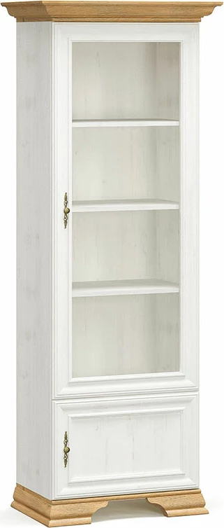 Vitrina Jaden, zlato-bela hrastova, 70,5x43x197,5 cm