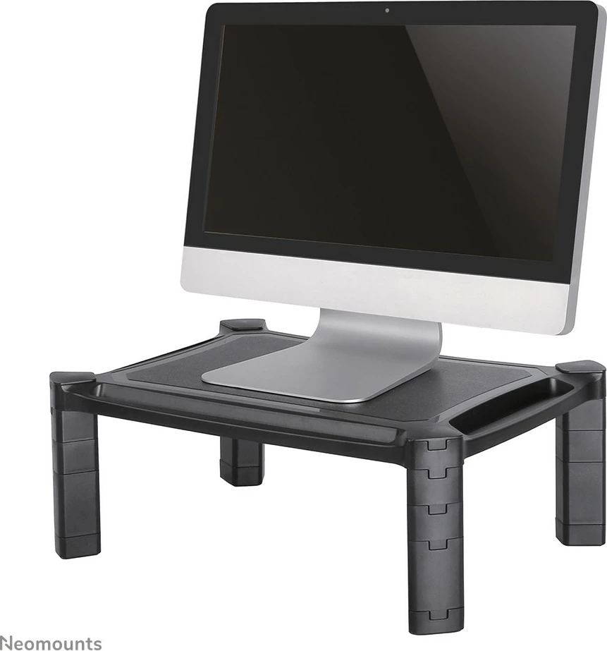 Riser za monitor in prenosnik Neomounts, prostostoječi, 10 kg, 25,4 cm (10"), 81,3 cm (32"), nastavljiva višina, črn