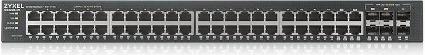 Preklopnik Zyxel GS2220-50, 48+2 vrat, rackmount, Gigabit Ethernet, črn