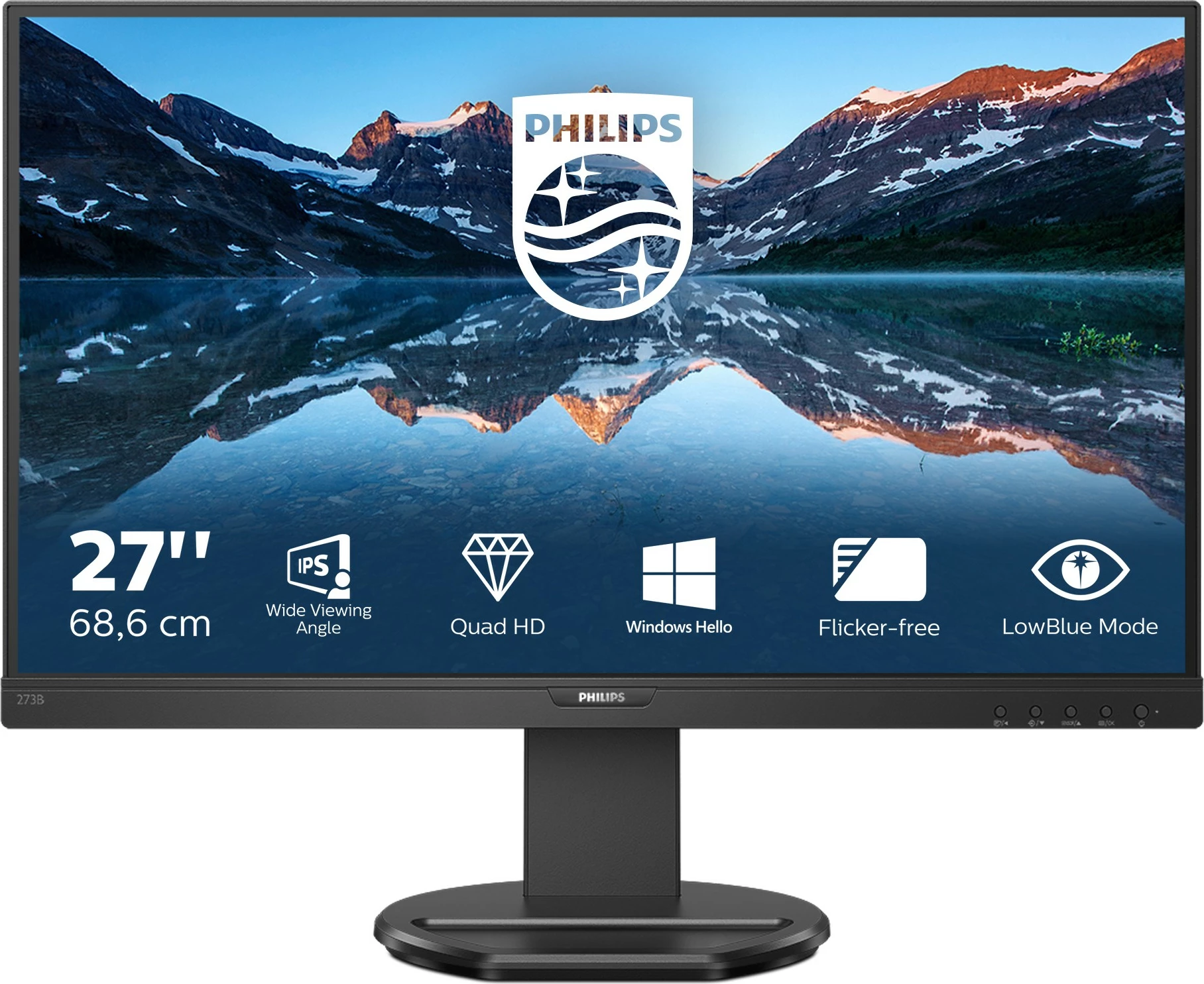 27-palčni Quad HD LED monitor, Philips 276B9, črn