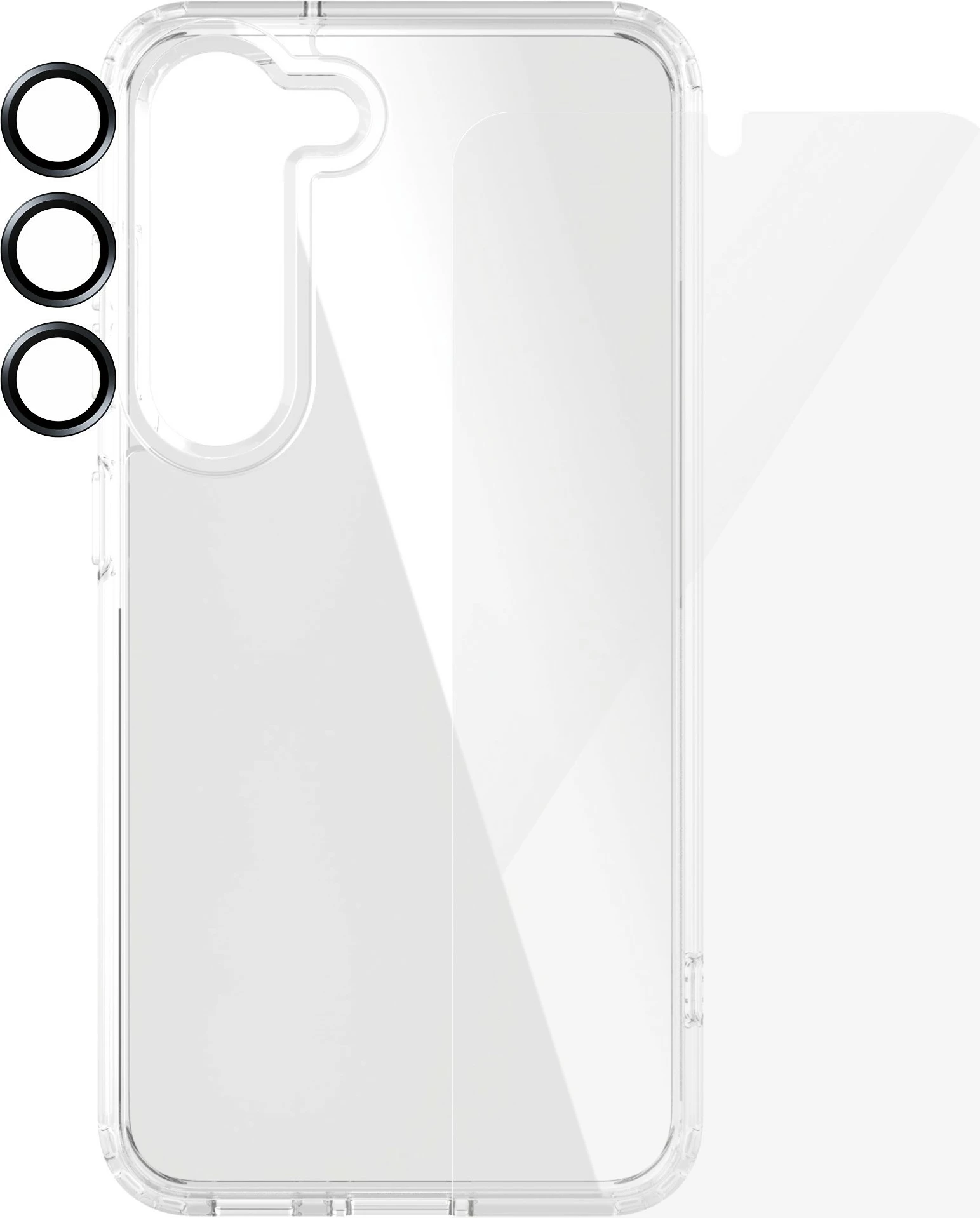 Transparenten 3-v-1 zaščitni komplet za Samsung Galaxy S24 PanzerGlass