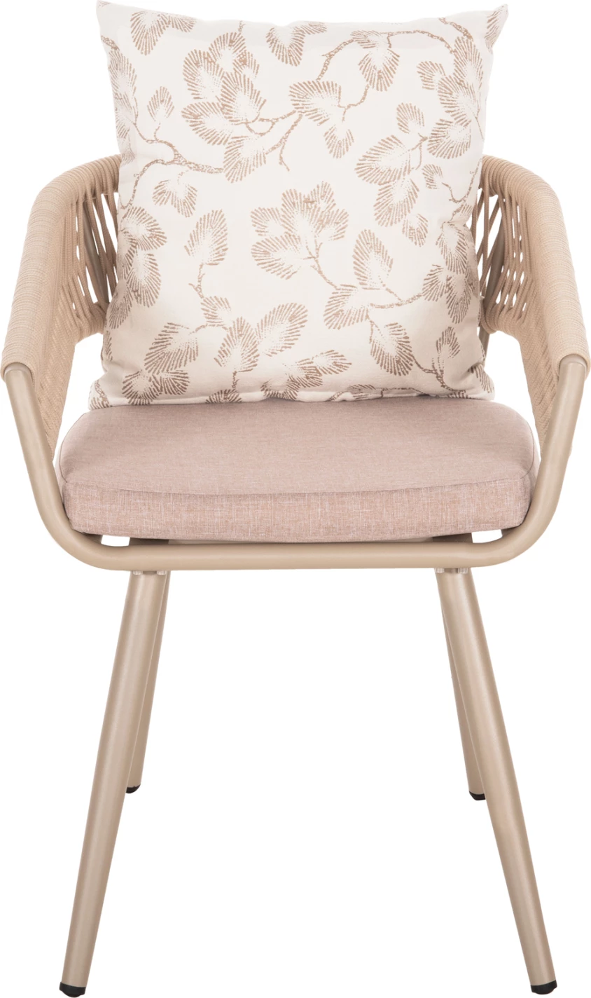 Aluminijasti naslanjač CAMDEN FH6141.04 z blazino z vzorcem - kapučino 56x60x72-87H cm