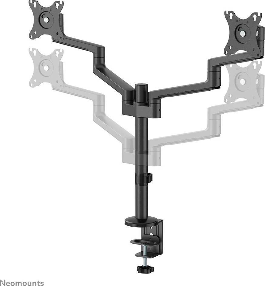 Namizni nosilec za dva zaslona 17–27", Newstar DS60-425BL2, črn
