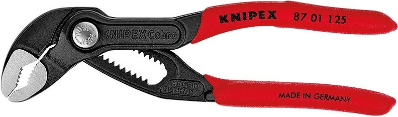 Klešče s pomičnim sklepom Knipex Cobra, 125 mm, krom-vanadij, plastičen ročaj, rdeč