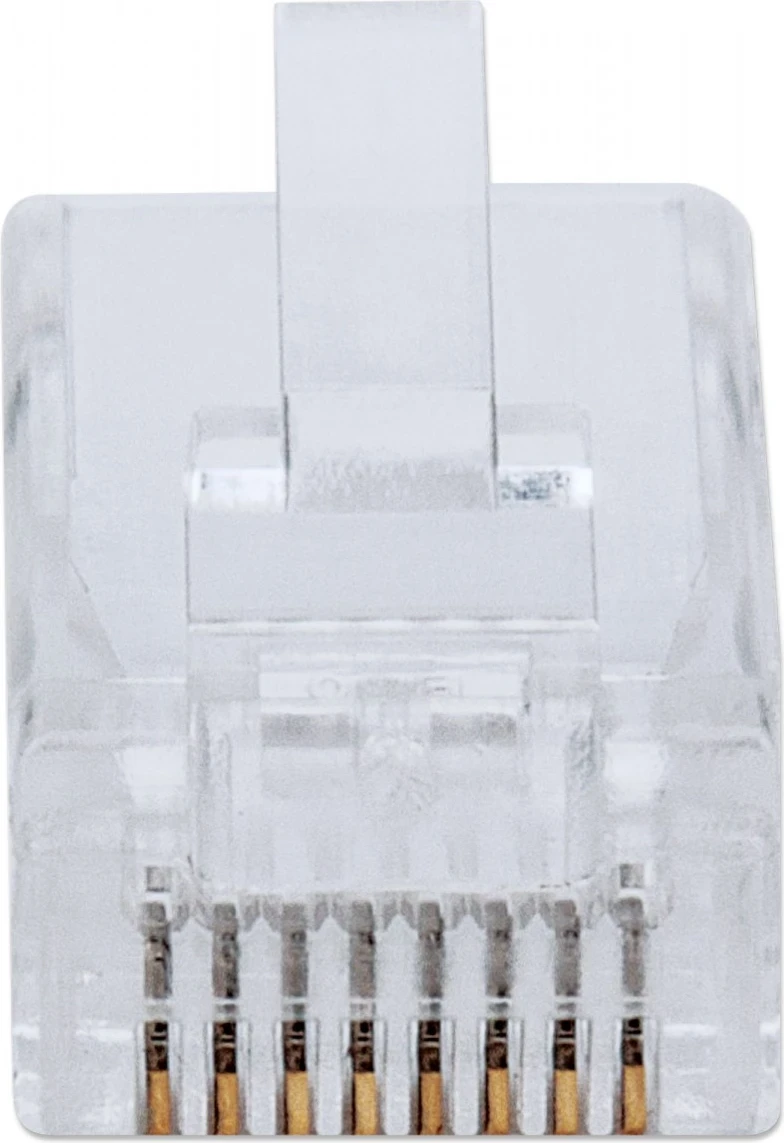 RJ45 konektorji za Cat6 UTP, Intellinet 791090, 100 kosov, prozoren
