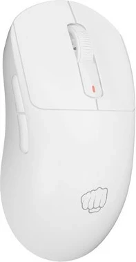 Brezžična ergonomska miška Fury Tanto T4, 12.000 dpi, 7 gumbov, bela