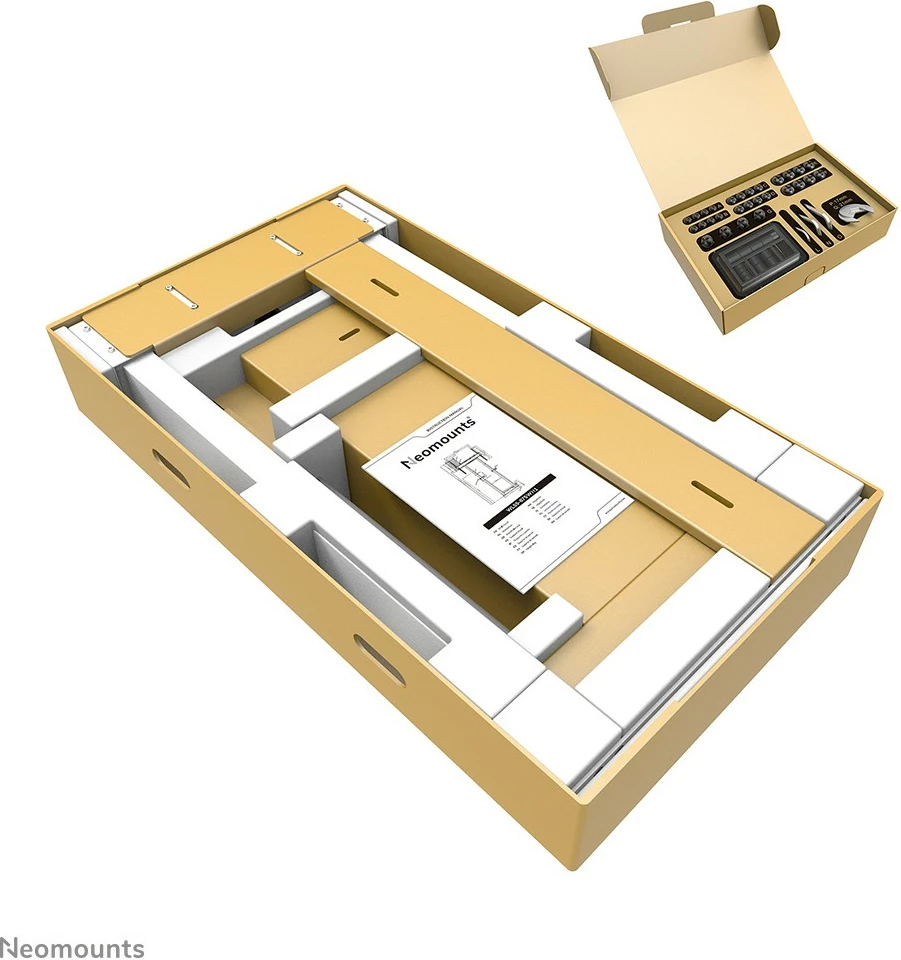 Motorni stenski nosilec za TV do 100'', Newstar WL55-875WH1, bel